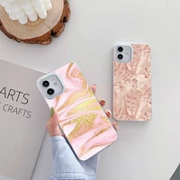 marble gold rose phone case for iphone huawei p 7 8 9 11 12 10 30 40 s x xs xr mini pro max plus laser transparent glitter