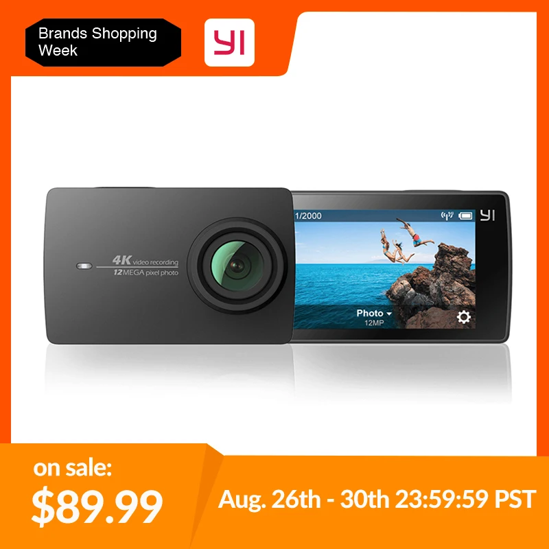 YI 4K экшн-и Спортивная камера в наличии на русском языке | Электроника