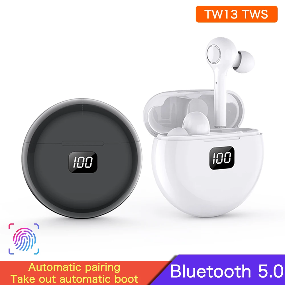 

TW13 TWS Bluetooth 5.0 Earphone Wireless Headphones Noise Reduction In-ear Stereo HD Call Headset Sports Music Earbuds With Mic