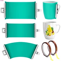 5pcsset 3d sublimation silicone mug wrap 11 12 15 oz mug mold cup clamp fixture heat transfer tape printing mugs sublimation