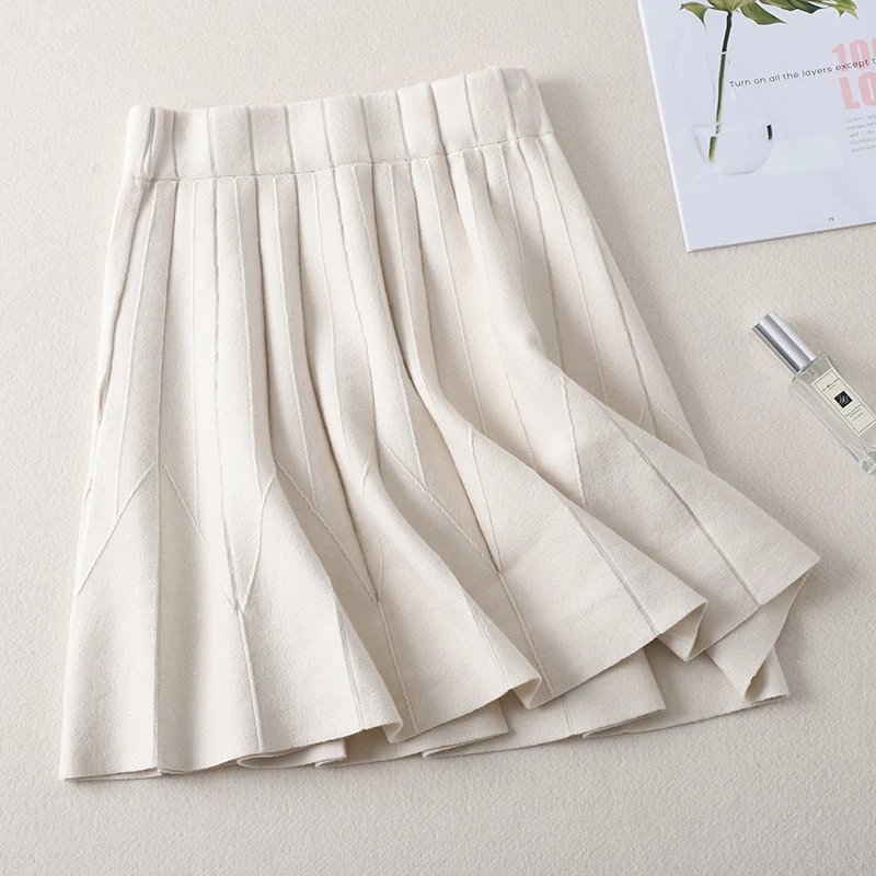 Женская трикотажная Мини-юбка с поясом на резинке | одежда