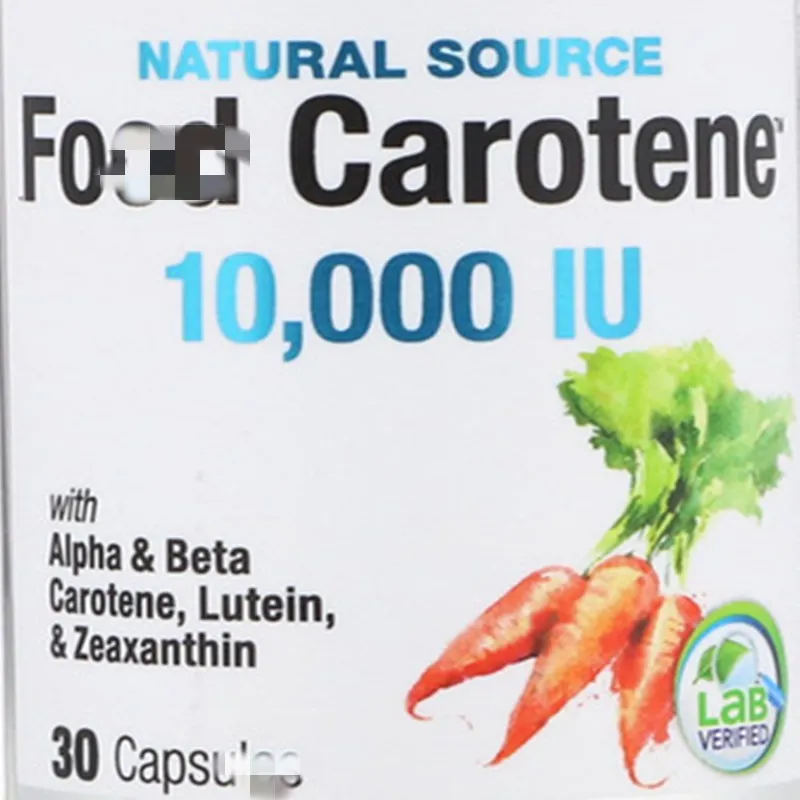 

30/60/90pcs Natural Alpha/beta-carotene,Vitamin A,10000IU / caps * 30PCS/bottle