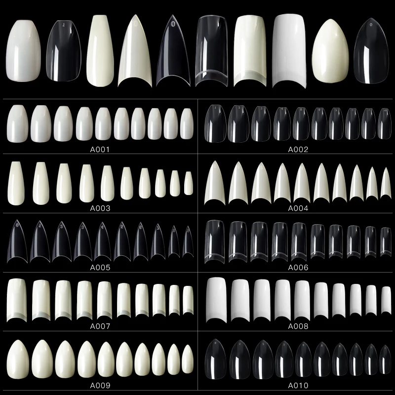 1 упаковка накладных гелевых ногтей плоская форма полное покрытие 10 размеров |