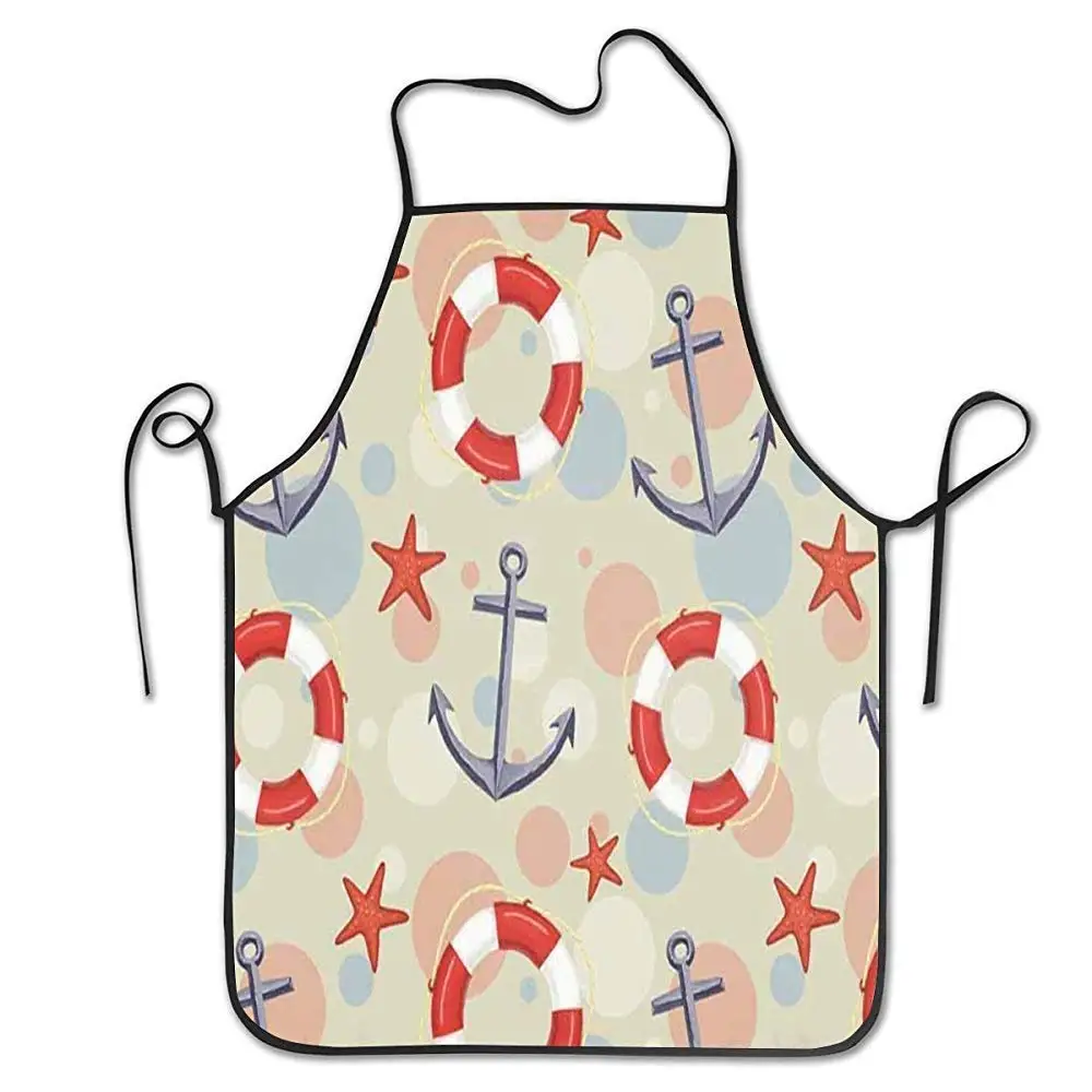 

Kitchen Baking Personality Apron Restaurant Chef Garden Handmade Apron Nautical Sea Starfish