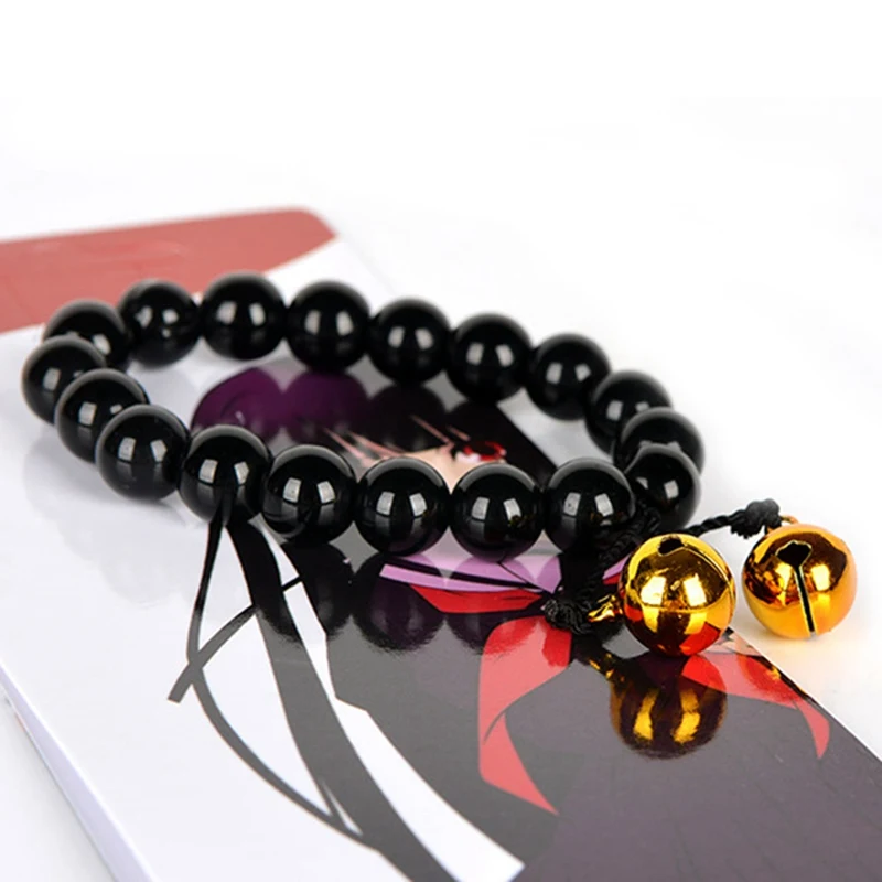 

Cute Girl Jigoku Shoujo Enma Ai Cosplay Black Beads Bracelet Fashion Wristband Collectible Accessories Halloween Cosplay