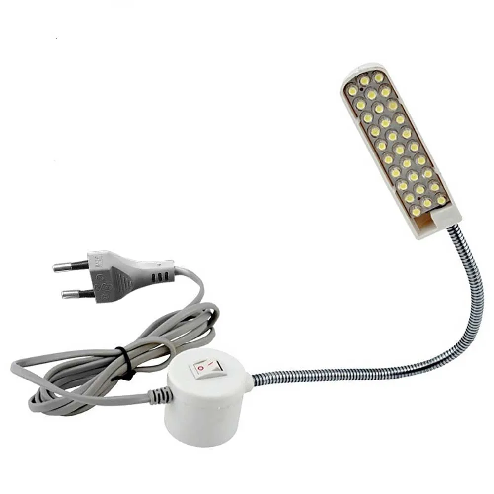 

30LEDs Flexible Gooseneck Home Portable AC 110V-250V Magnetic Base Multifunction Factory Bendable Work Sewing Machine Light