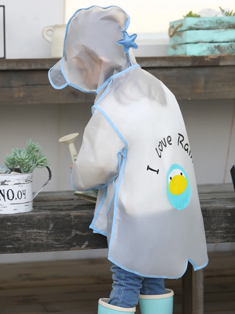 Прозрачный дождевик для детей мультяшный желтый малышей Детский