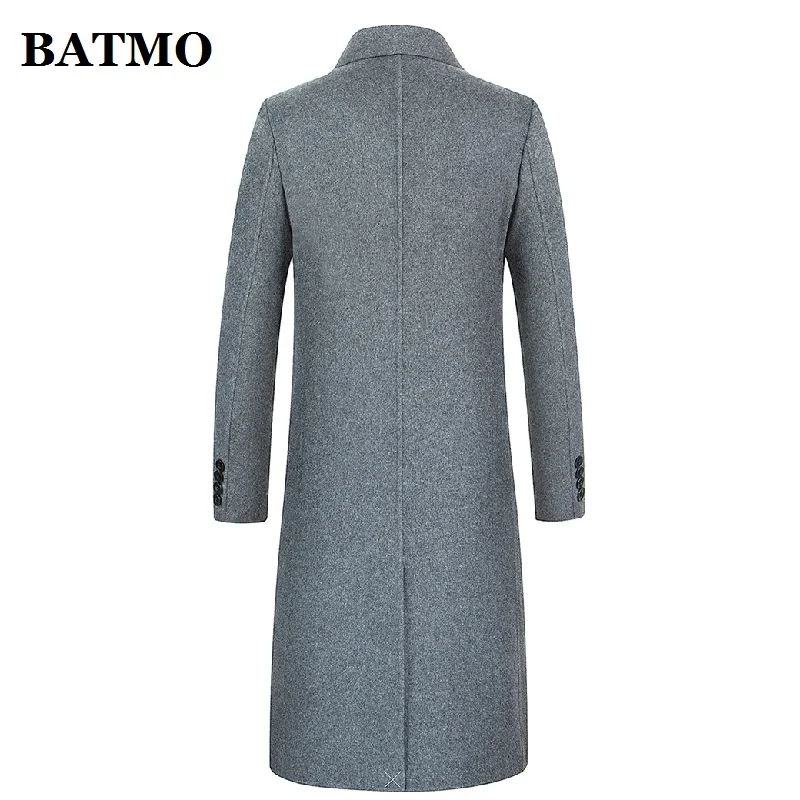 BATMO Новое поступление Зима Высокое качество 70% шерсть длинный Тренч мужской, мужская шерсть повседневные куртки, плюс размер 338
