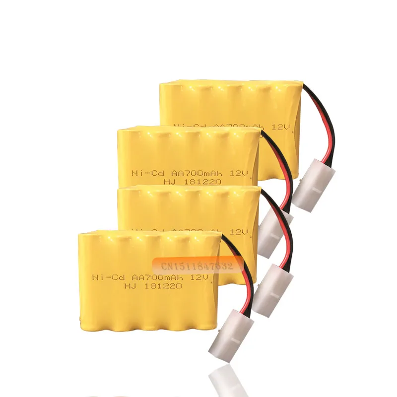2 шт. 12 В батарея 700 мАч ni-cd 12 в aa аккумуляторные батареи комплект cd ni c перезаряжающийся батареей для лодка с дистанционным управлением Автомобильный Электрический игрушечный танк