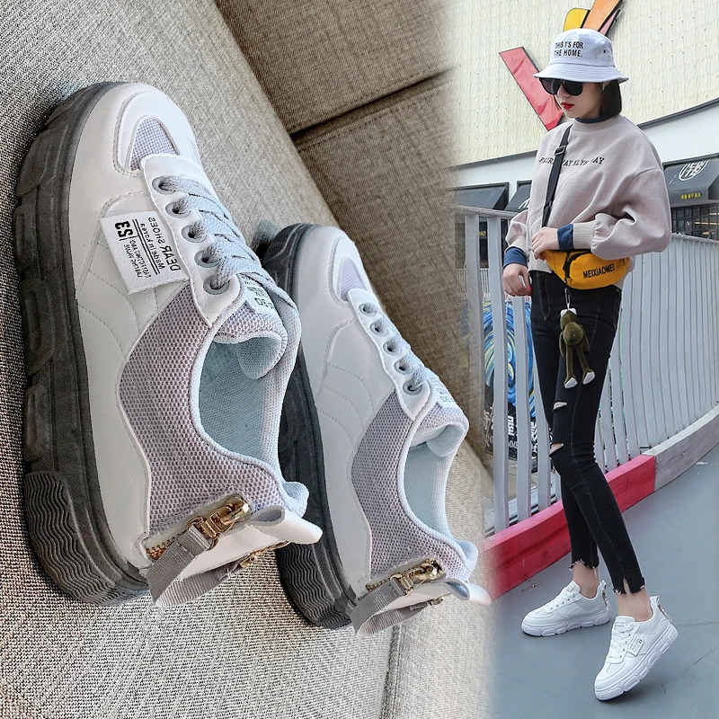 Белая обувь женские кроссовки женская повседневная Zapatos De Mujer сезон весна дышащая