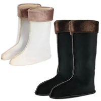 winter high tube rain boots liner boot lining cotton cover fleece warm water shoes rain boots lining socks velvet