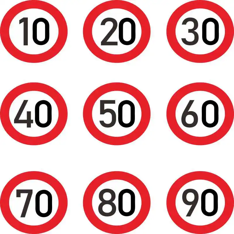 Site Speed Limit Corriboard Sticker / Sign 5,10,15,20,30 MPH Large A2 A5 A3 