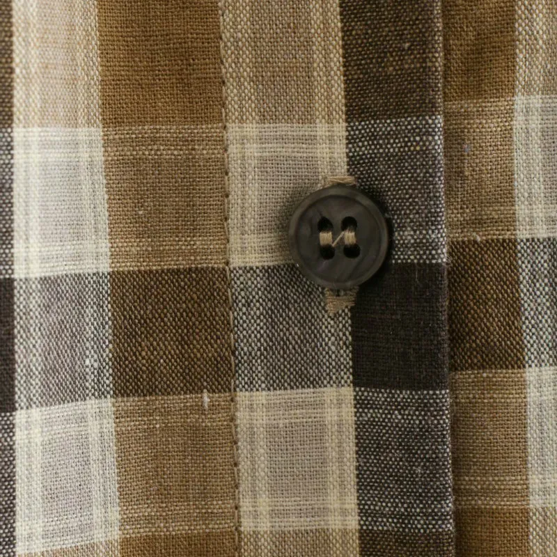 

Women's Plaid Khaki Casual Loose Shirt Za New Long Sleeve Lady Lace Ruffle Patchwork Turn-Down Collar Short Blouse Woman 0176