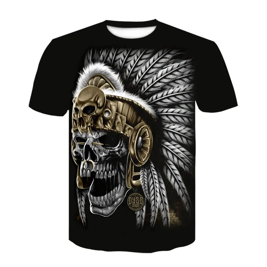 Футболка Мужская дышащая с коротким рукавом Модный крутой топ 3D-принтом льва