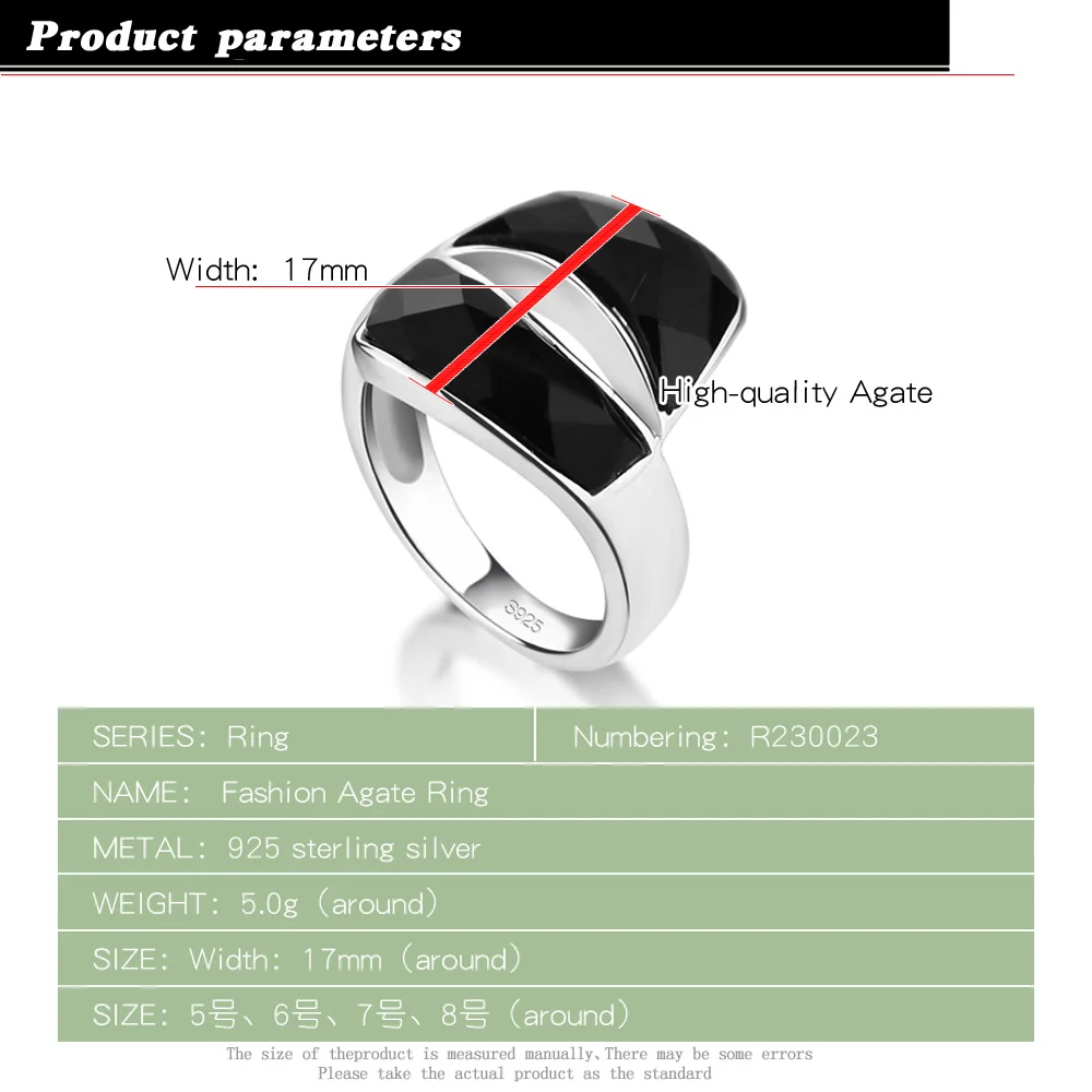 Модное широкое серебряное кольцо искусственное для женщин серебряные ювелирные