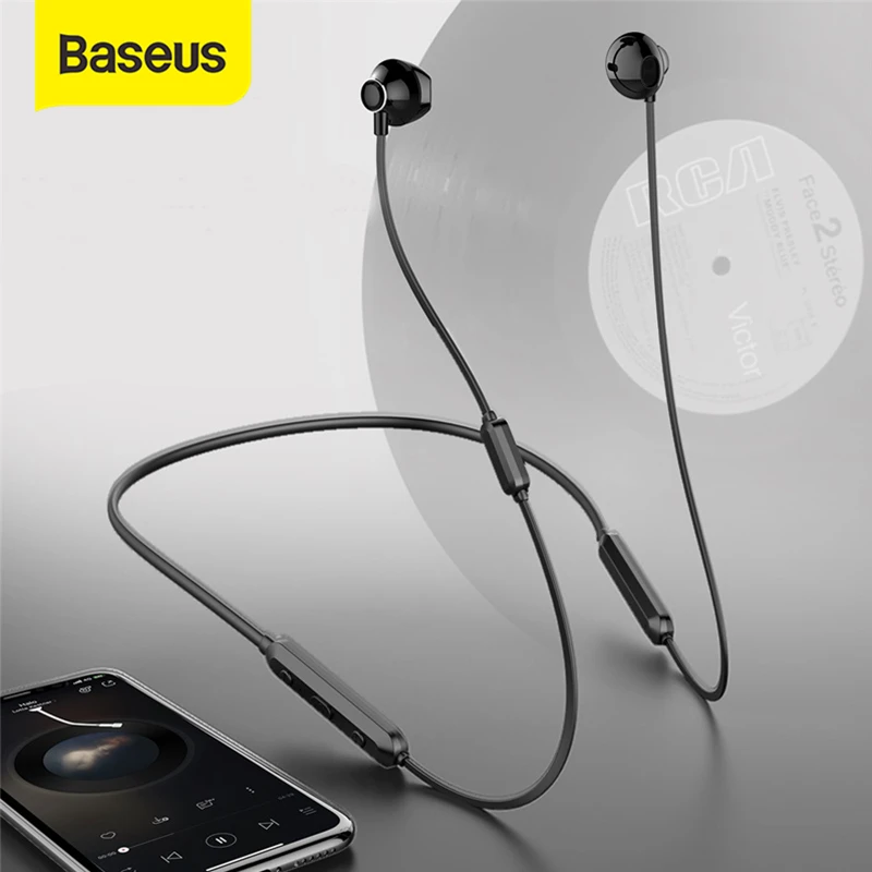 Магнитные беспроводные наушники Baseus S11A Bluetooth-гарнитура с вырезом для Xiaomi iPhone