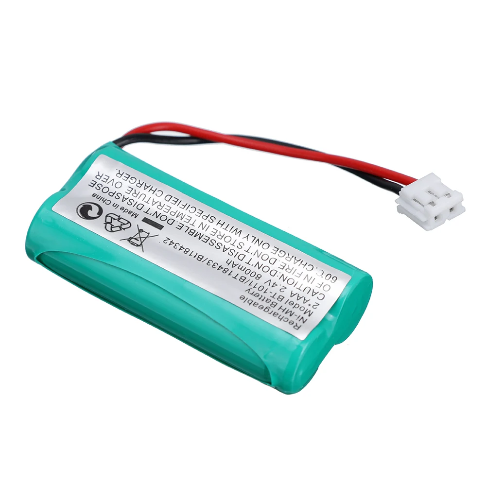 246810pcs 2 4v 2aaa 800mah ni mh battery cordless phone battery for uniden bt 1011 bt 1018 bt101 free global shipping
