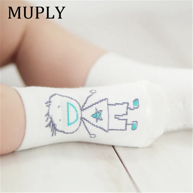 Новые носки для малышей милые противоскользящие из хлопка новорожденных