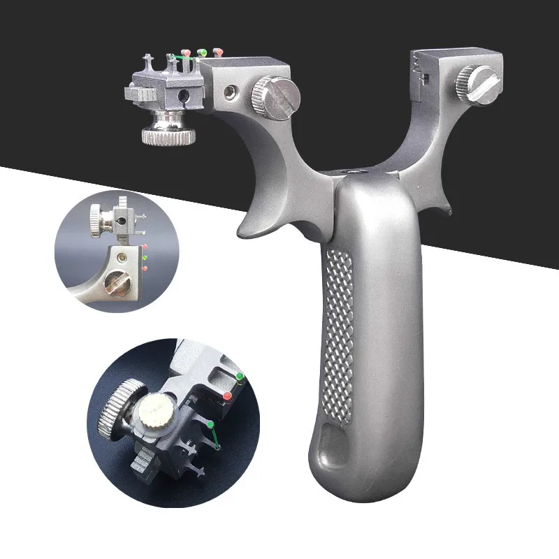 440 проволока резка шок быстро сплющенная кожа Рогатка из нержавеющей стали TC21