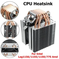90mm heat pipe 6 heatpipe desktop computer cpu cooler fan bracket ultra quiet heatsink for intel 115611551150775