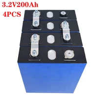 4pcs lot deep cycle prismatic 3 2v 200ah 3c lifepo4 battery for solar energ long life 3500 cycles for power system ups supply