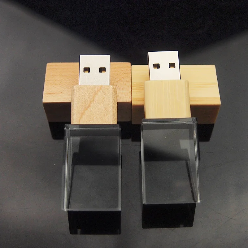 

Подгоняйте Логотип Кристалл и дерево Usb флэш-накопитель с черной коробкой USB ручка-накопитель кленовый бамбук Pendrive 8 ГБ 16 ГБ 32 ГБ карта памяти...