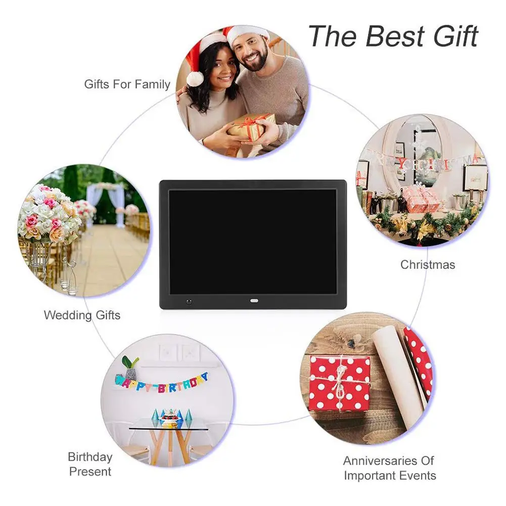 10-дюймовая цифровая фоторамка с датчиком движения и пультом дистанционного