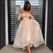 SoDigne – robe de soirée Champagne, robe de bal Sexy, longueur cheville, avec manches courtes, robes formelles  (3)