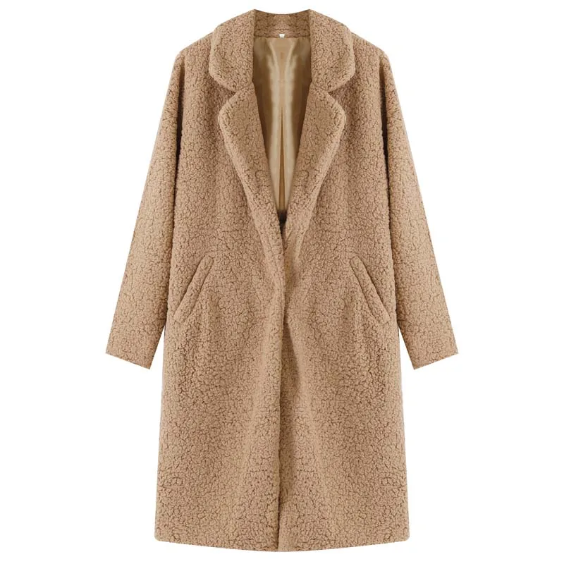 2023 Autumn Long Winter Coat Woman Faux Fur Coat Women Warm Ladies Fur Teddy Jacket Female Plush Teddy Coat  Outwear images - 6
