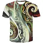 KYKU бренд абстрактный футболка для мужчин психоделические футболки 3d Роман футболки на каждый день, цветастая Футболка с принтом, футболка с коротким рукавом, летняя