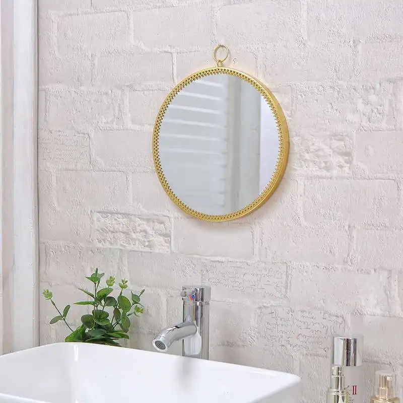 

27cm Round Iron Frame Dressing Mirror Living Room Ornaments