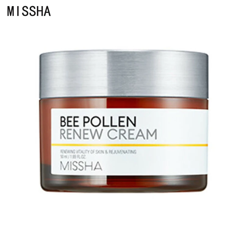 

MISSHA Bee Pollen Renew Cream 50ml Whitening Treatment Anti-Aging Shrink Pores Moisturizing Face SkinCare Korea Cosmetics