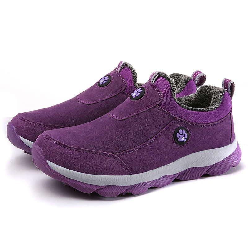 Женская зимняя обувь Женские лоферы из искусственной замши Теплые меховые