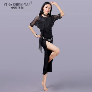 Belly Dance Temperament Top&Long Skirt Performance thanks Suit Oriental Dancewear Female Adult Long Skirt Practice Clothing