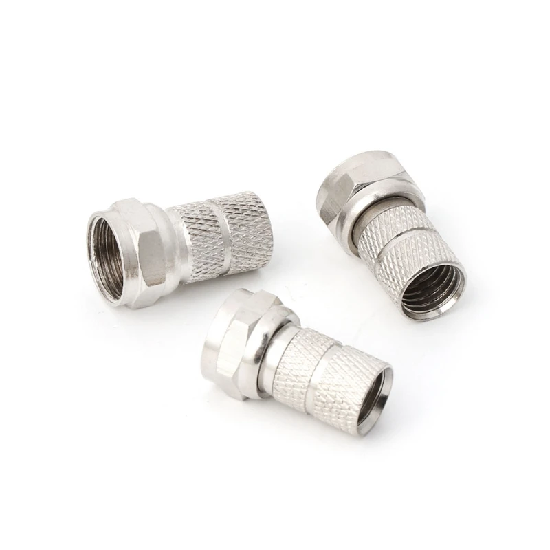 2020 Новинка 10 шт F Тип спутниковая вилка для коаксиального кабеля RG6 ТВ антенна