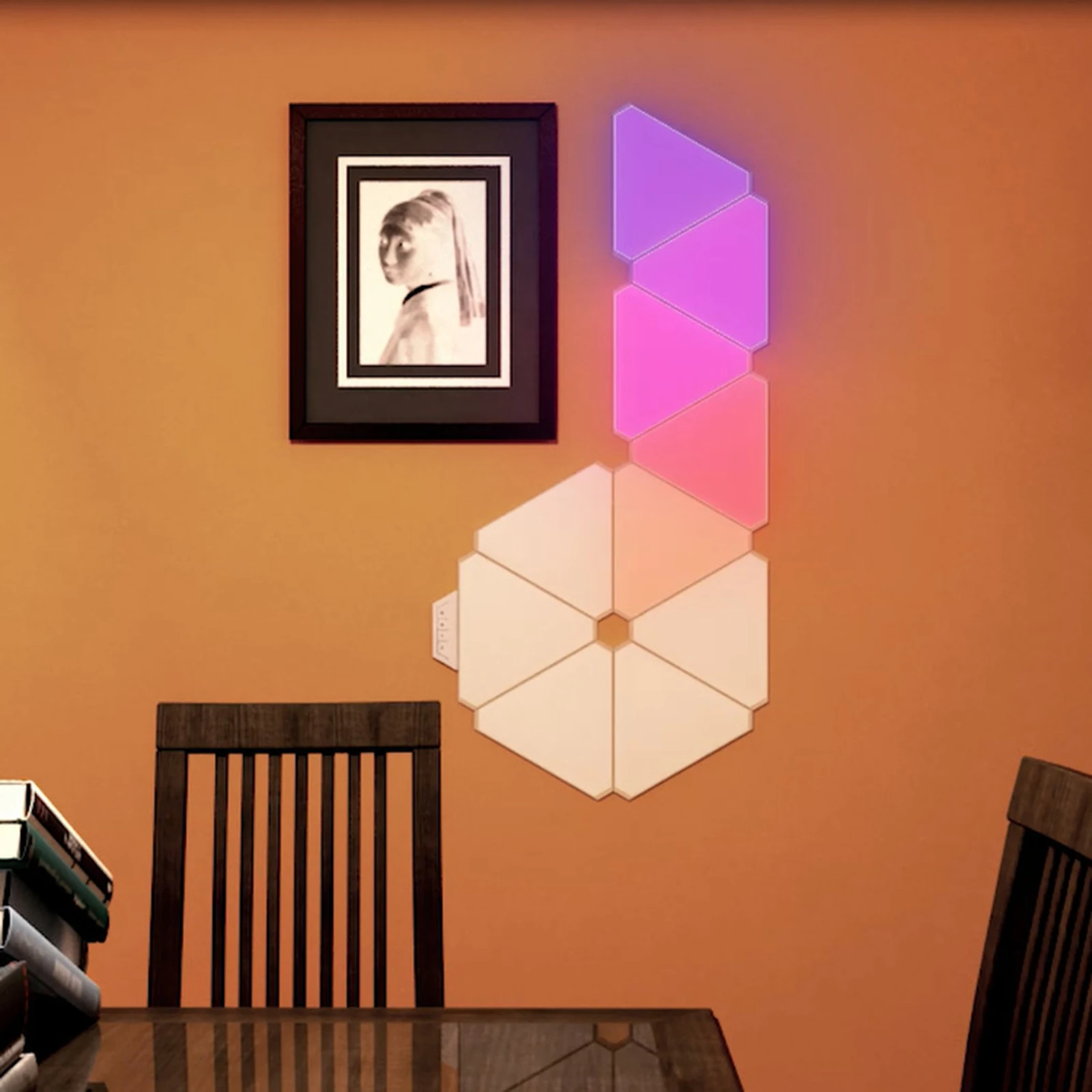 

Multicolor LED Triangle Light Modular Panels Remote Control Lamp Decor