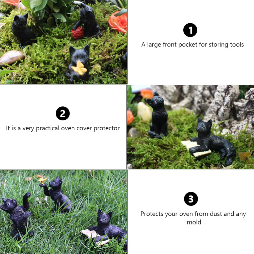 

6pcs Flowerpot Micro Landscaping Cat Decor Mini Cat Topper Garden Cat Ornament