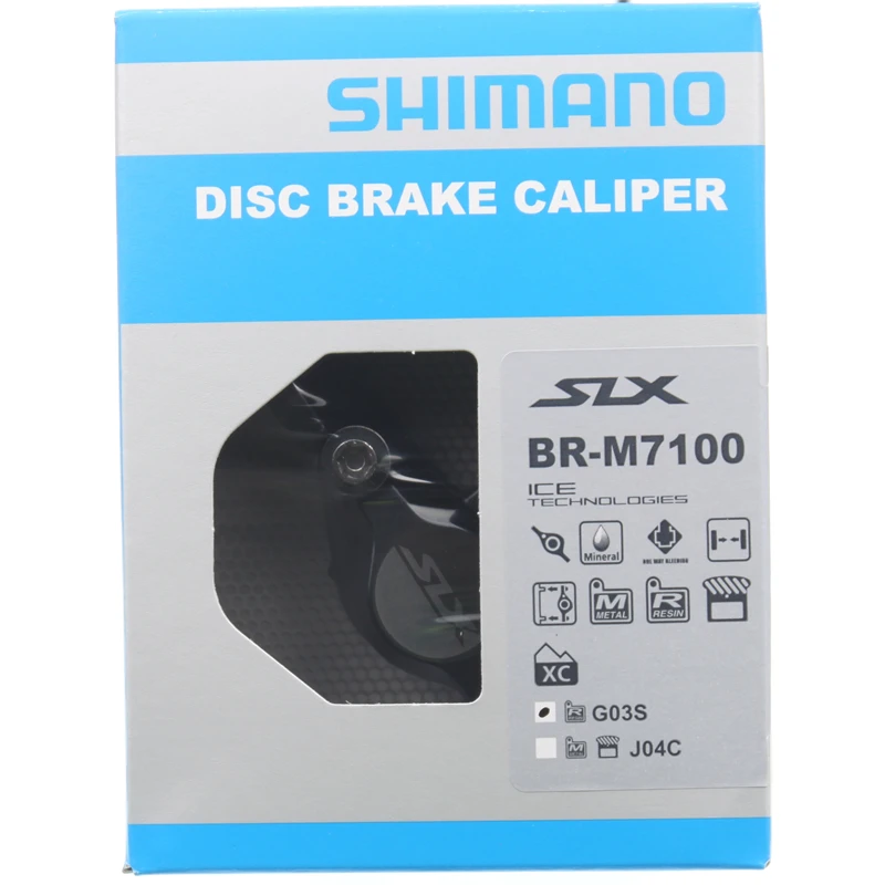Рычаг гидравлического тормоза SHIMANO SLX BL-M7100 и зажим BR-M7100 с колодками J04C BR-M7120 N04C