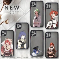 mushoku tensei anime phone case for iphone 13 12 11 8 7 plus mini x xs xr pro max matte transparent cover