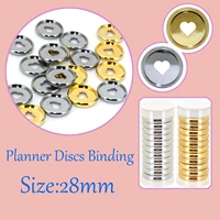 11pcs 28mm plastic ring binder mushroom binding discs notebook ring scrapbook shining binder disc binding button office supplies