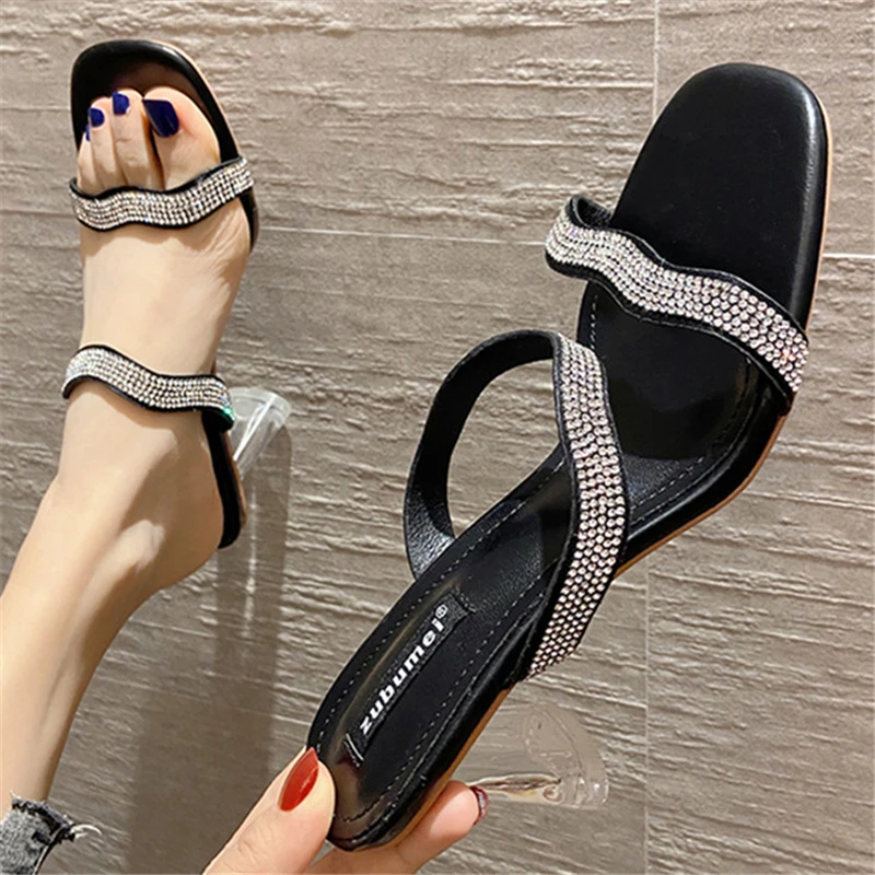 

Сандалии женские с квадратным носком, босоножки на толстом каблуке, модные однотонные туфли для отдыха, обувь для отдыха, лето 2021