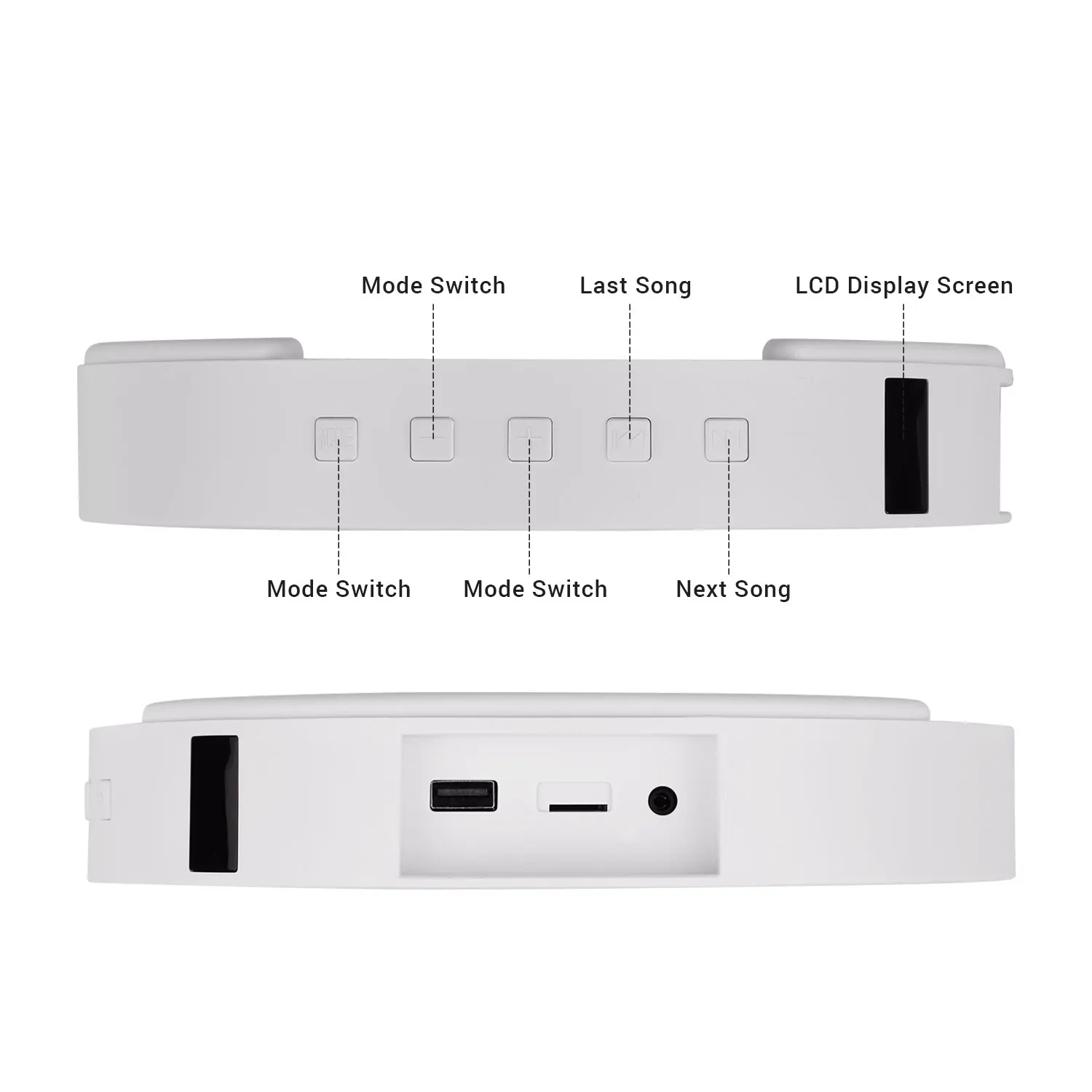 

Portable CD Player Wall Mountable with BT FM Radio Timer with Built-in Speakers Remote Control Support CD/USB/TF Card/AUX Input