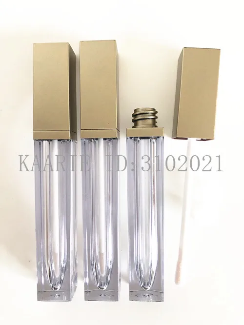 

6ML Clear Square Plastic Portable Lip Gloss Tube, Beauty Cosmetic Makeup Tools, Empty Refillable Liquid Lipstick Bottle