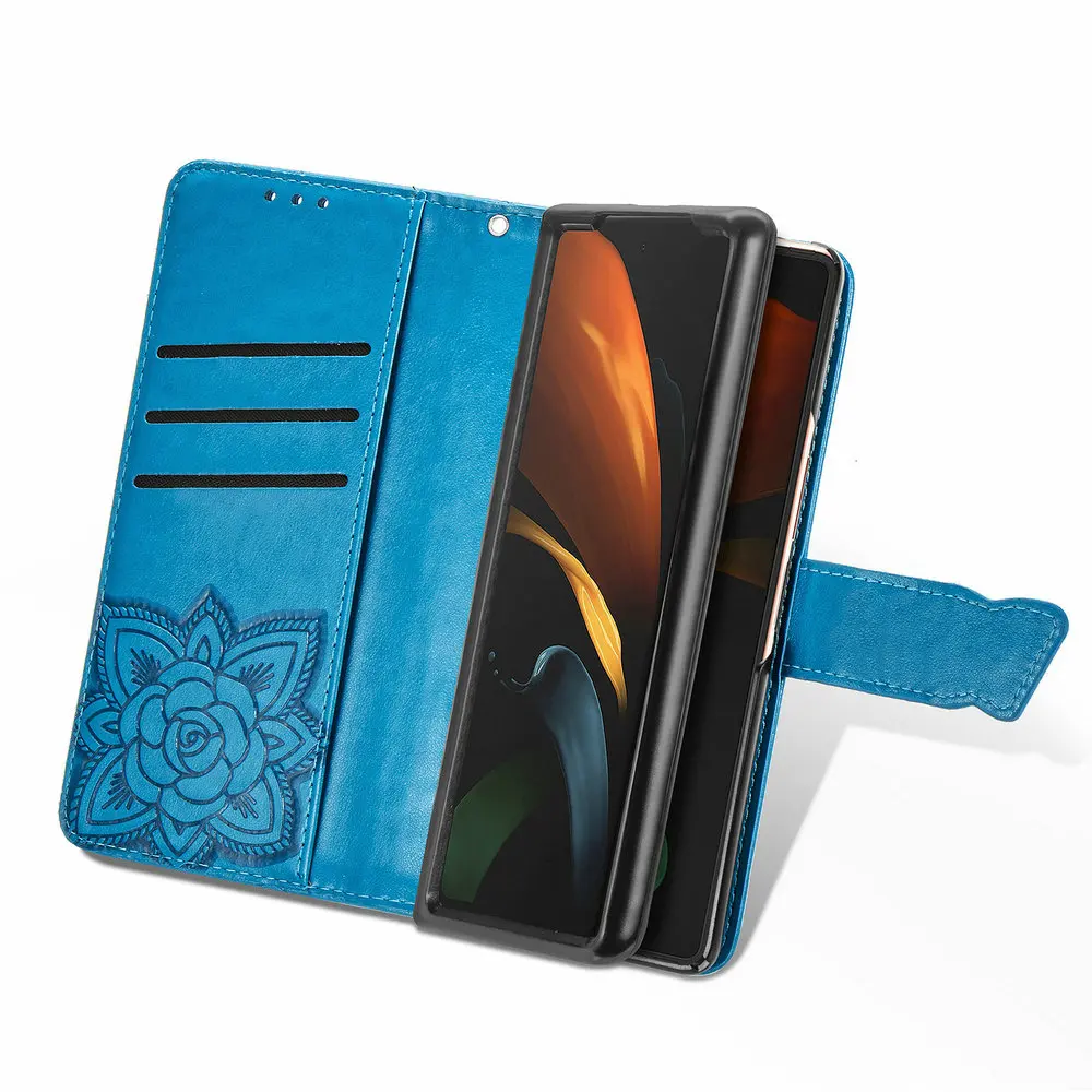 

3D Print Butterfly Leather Etui for Coque Samsung Z Fold 2 5G 2020 Flip Case Samsung Galaxy Z Fold2 Wallet Cover SM-F9160 Fundas