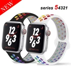 Мягкая силиконовая лента для наручных часов Apple Watch серии 1 2 3 42 мм, 38 мм, браслет для наручных часов apple watch каучуковый ремешок для наручных часов iWatch, 456SE 40MMM 44 мм