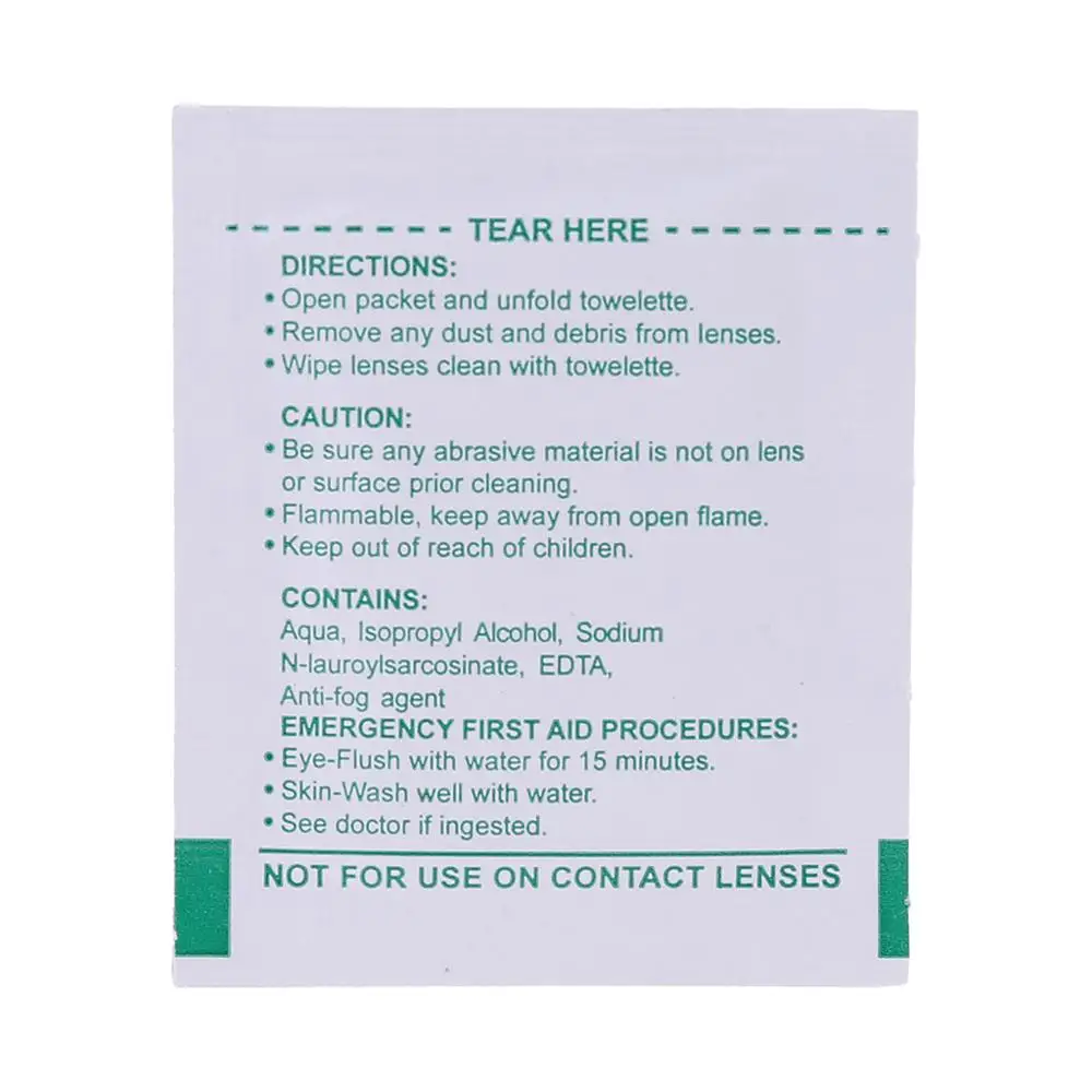 1 шт. очки ткань спирт влажная бумага одноразовые портативные линзы очистки