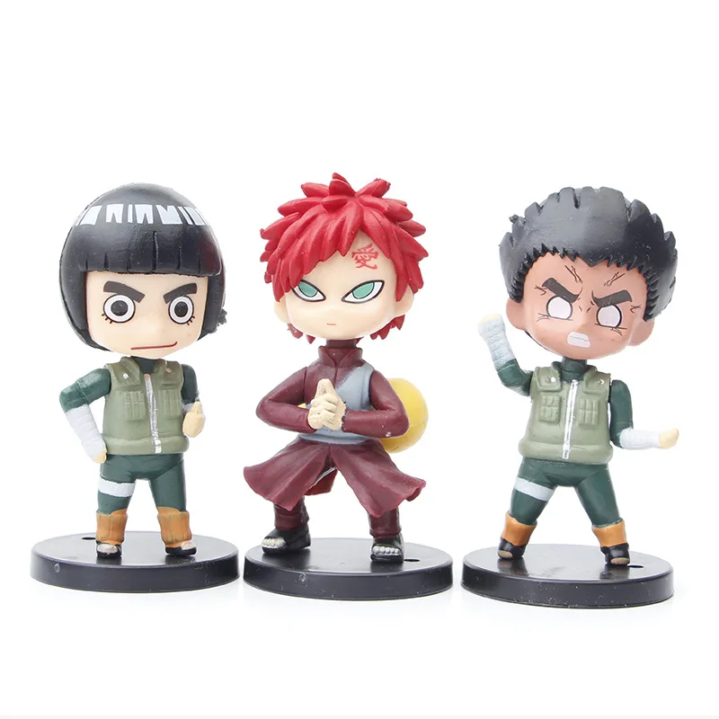 12Pcs/set Newest Anime Naruto Uchiha Sasuke Action Figures Cartoon Hatake Kakashi Orochimaru Nara Shikamaru Model Toys Gifts - купить по
