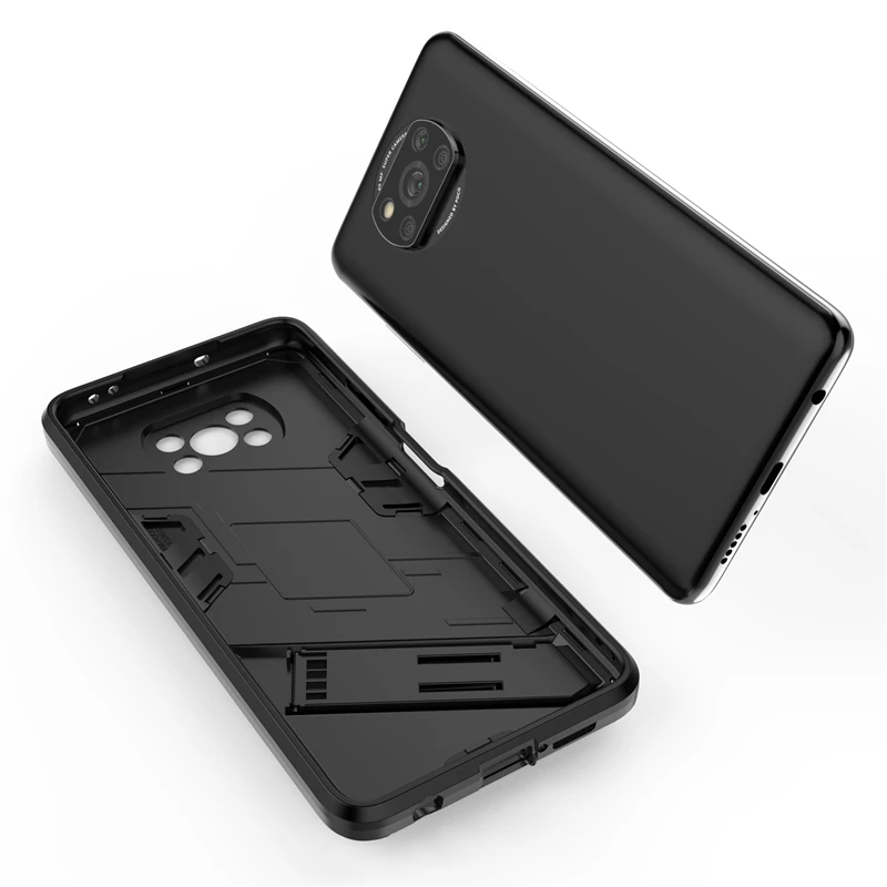 hard armor back cover for xiaomi poco x3 nfc case phone holder bumper cover for xiaomi poco x3 nfc case for xiaomi poco x3 nfc free global shipping