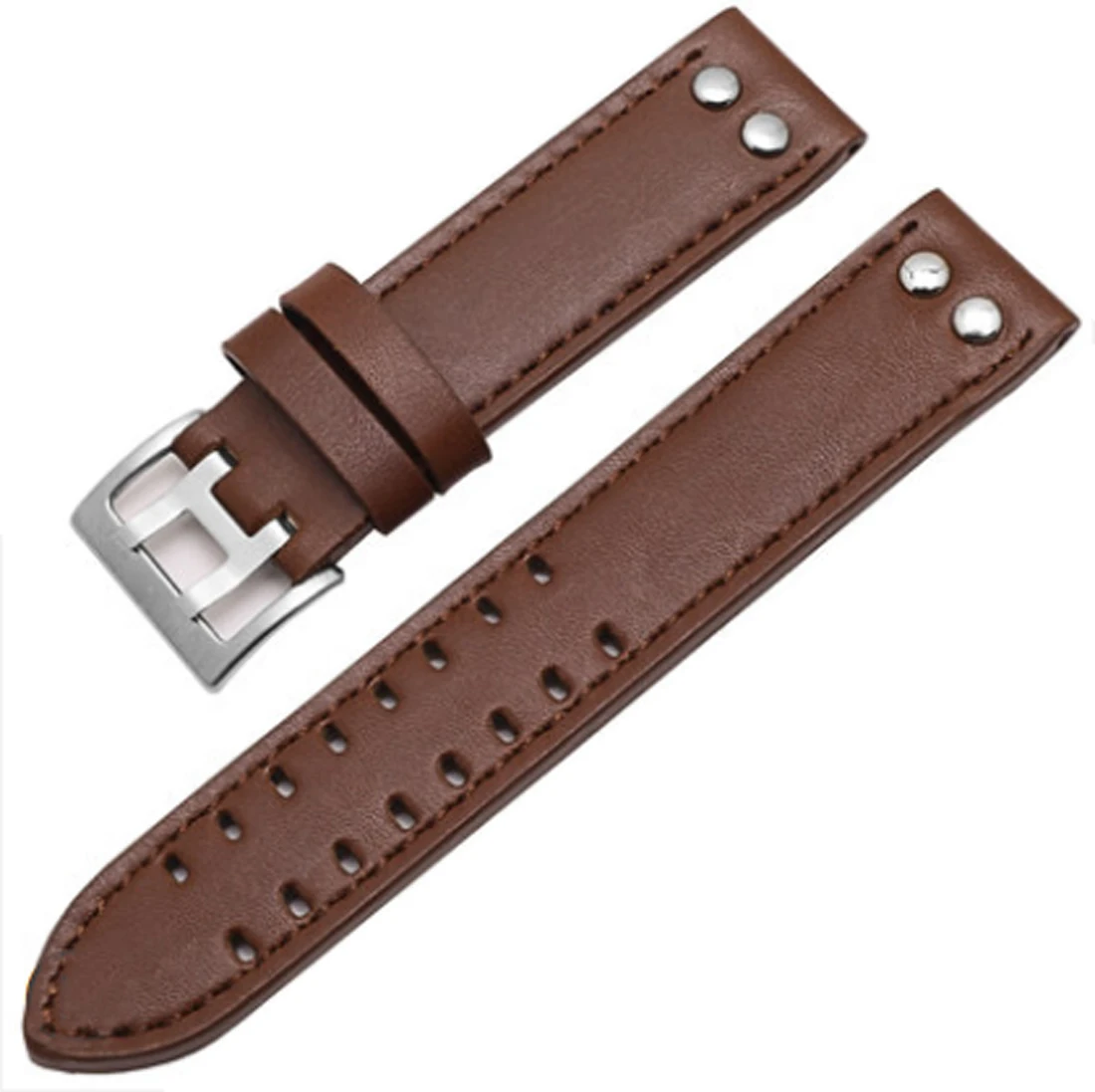 

Genuine Leather Band For Hamilton h760250 h77616533 Blcak/Brown Watch Watchband Strap 20mm 22mm Button Stainless Steel Buckle