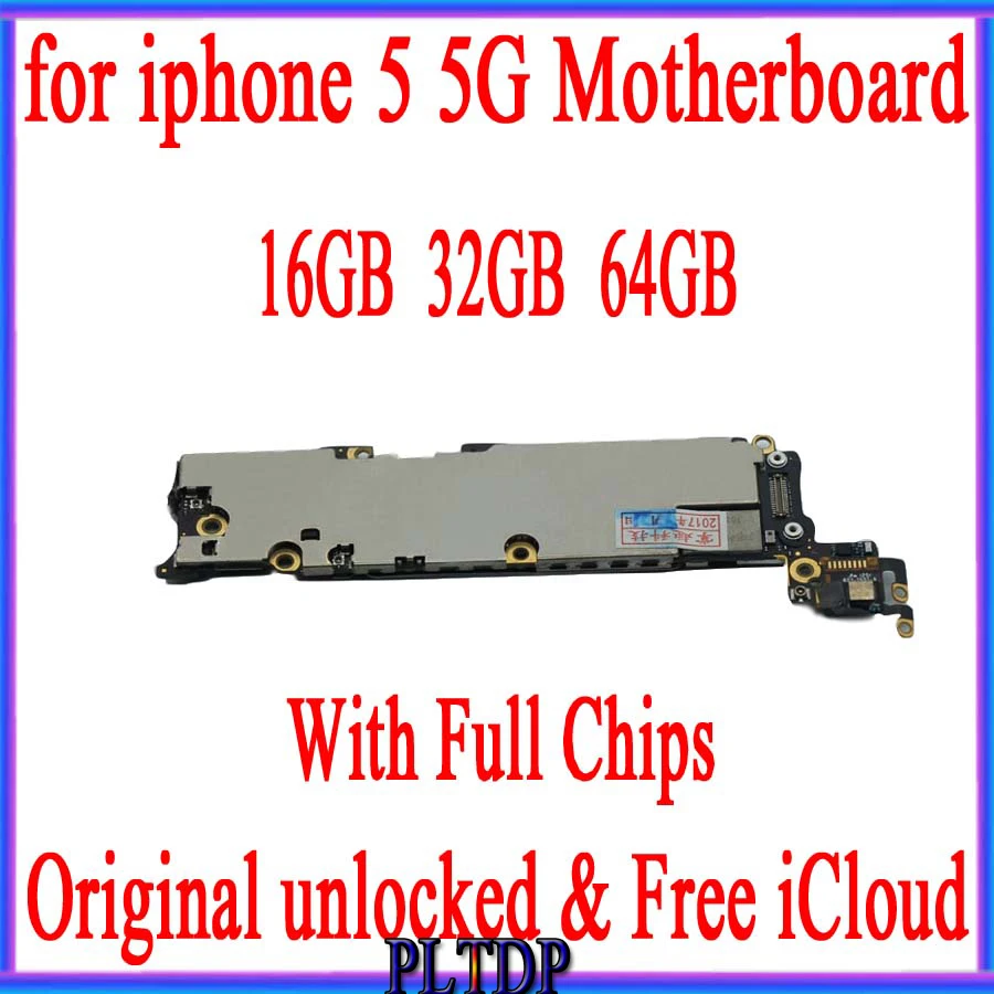 Оригинальная разблокированная материнская плата для iphone 5 5G с системой IOS, материнская плата для iphone 5 с полным чипом, 16 ГБ/32 ГБ/64 ГБ